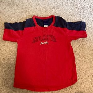 kids red and blue braves T-shirt size 6